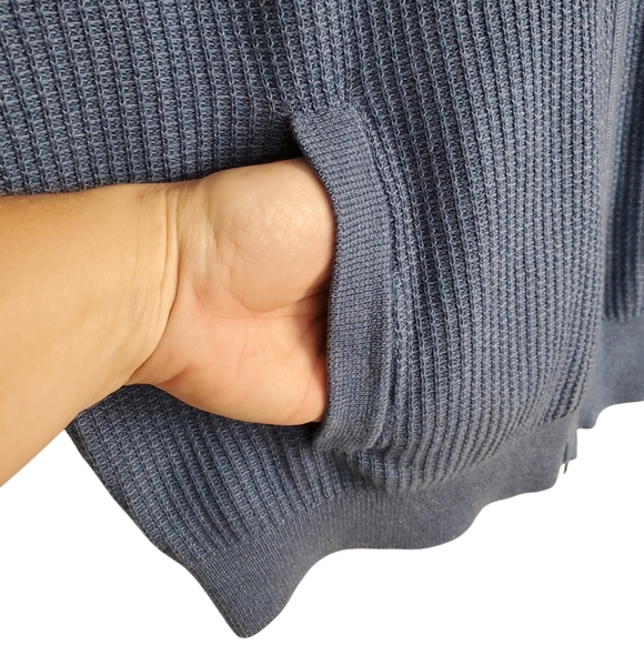 NWT Cremieux Knit Zip-Up Vest. Blue. LG - Picture 8 of 12